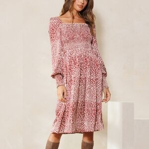 New Oddi Animal Print Midi Dress